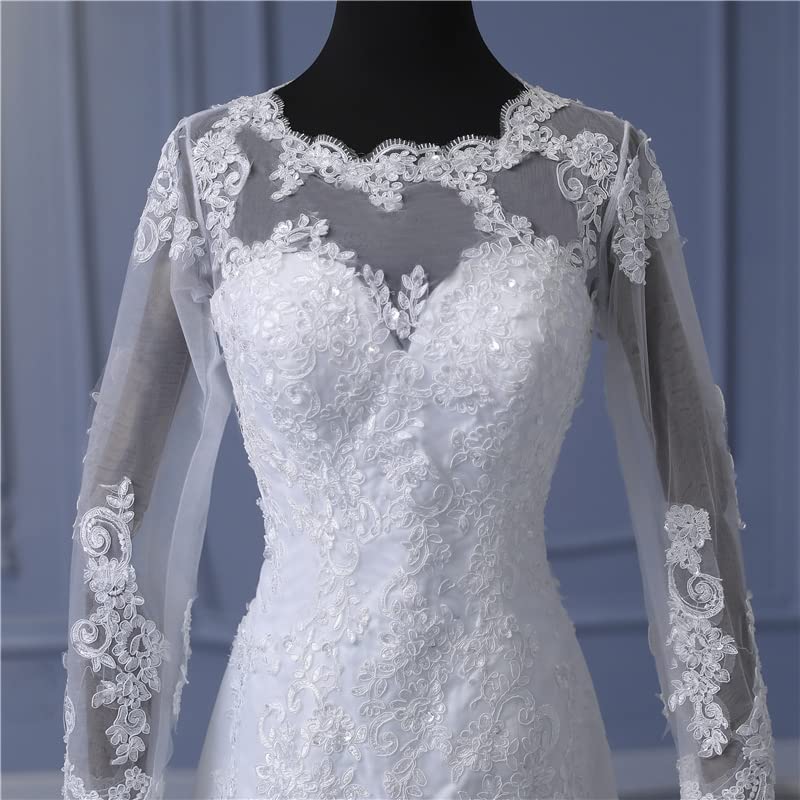 "Stunning Lace white Mermaid Wedding Gown, Ideal for Christian Brides"Mandla India 