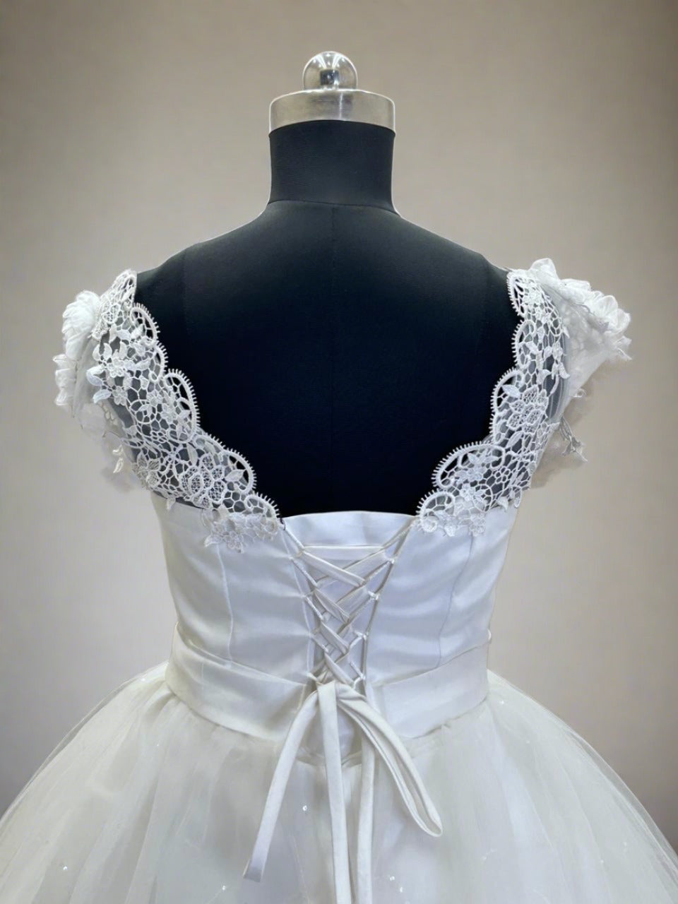 white gown back design