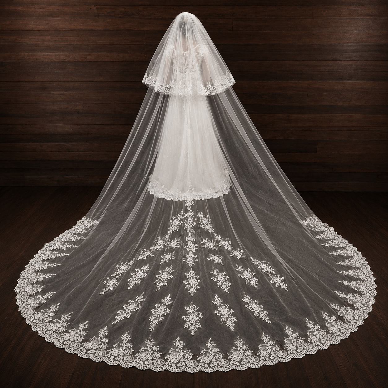 Detail of veil fabric and texture — GownLink GLAVL008