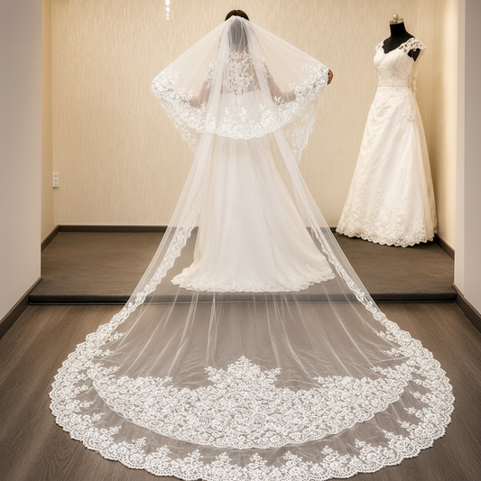 GownLink 4 Meters Long Bridal Veil GLVHL11