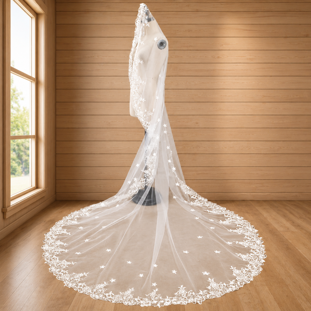 Detail of veil fabric and texture — GownLink GLCP4
