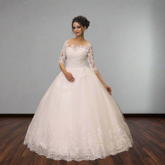 White Christain Wedding Gown in Goa