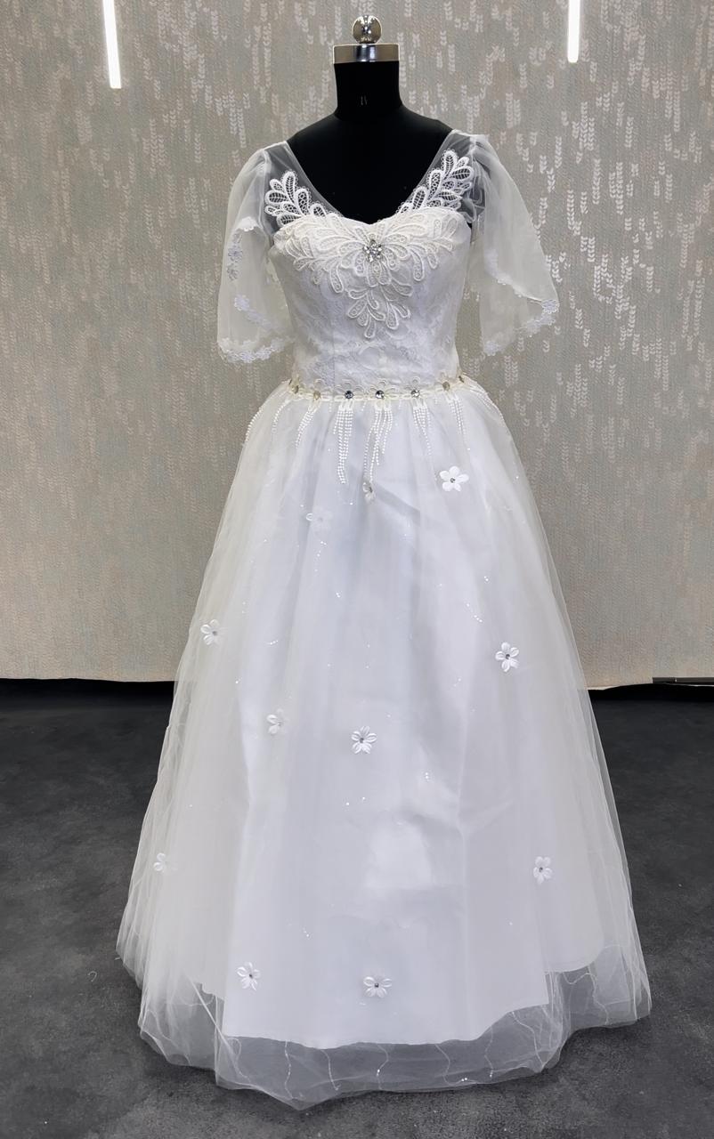 Classic white bridal dress Kollam India