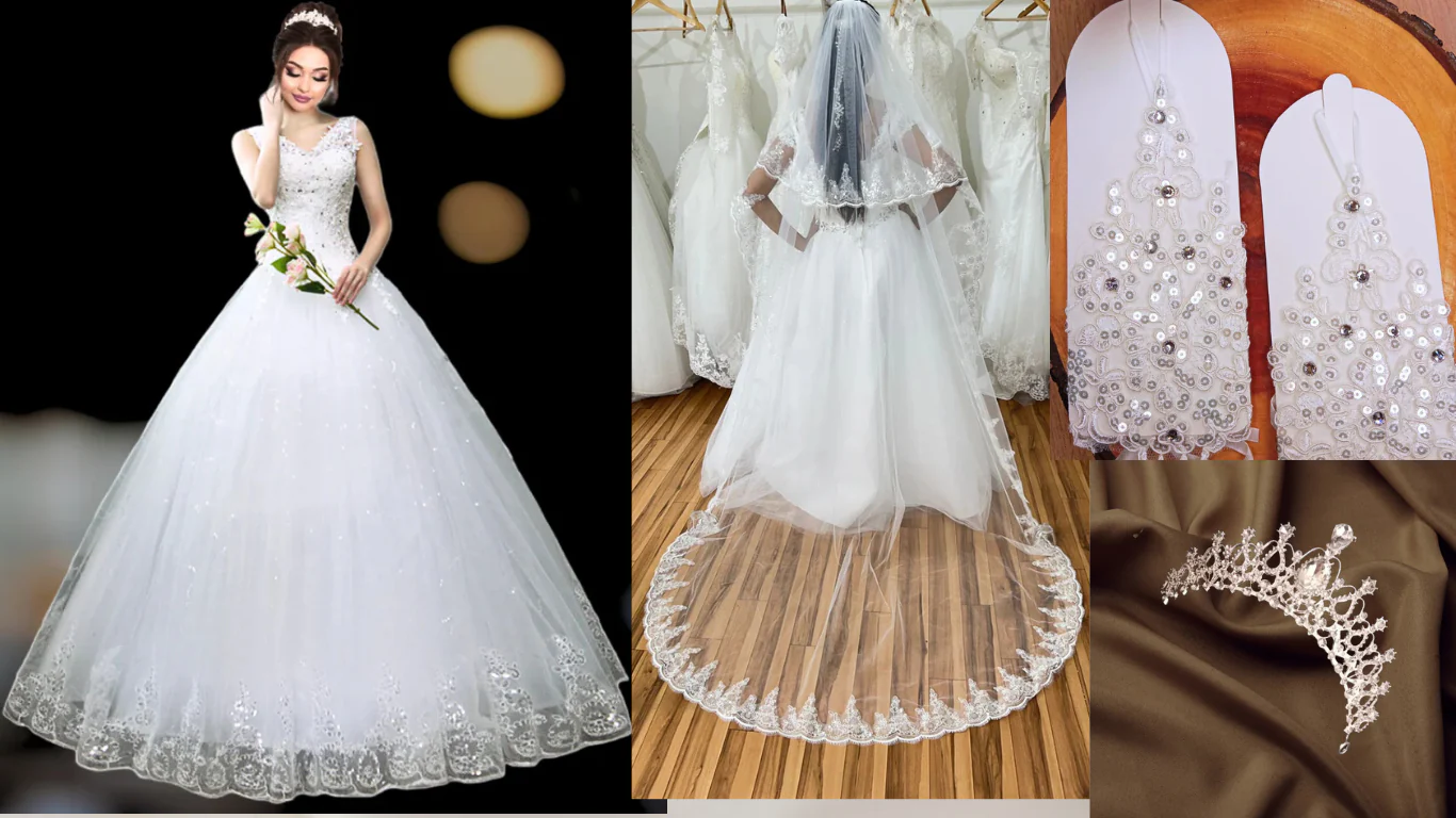 GownLink's Christian Bride Wedding Luxurious Royal Combo Set of Four [Combo 6]