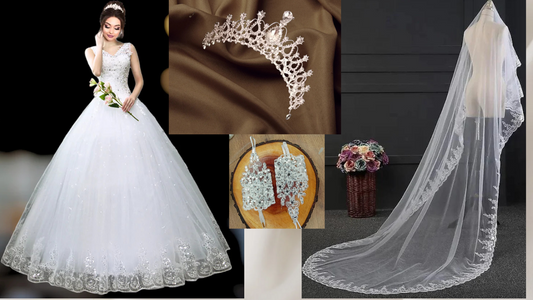 GownLink's Christian Bride Wedding Luxurious Royal Combo Set of Four [Combo 6]