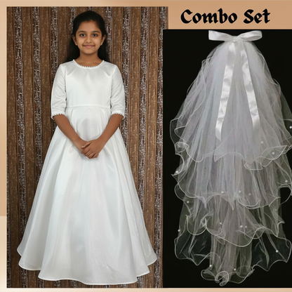 Holy Communion set up Two Item Dress And Veil Fast free delivery 5 day Rajasthan 