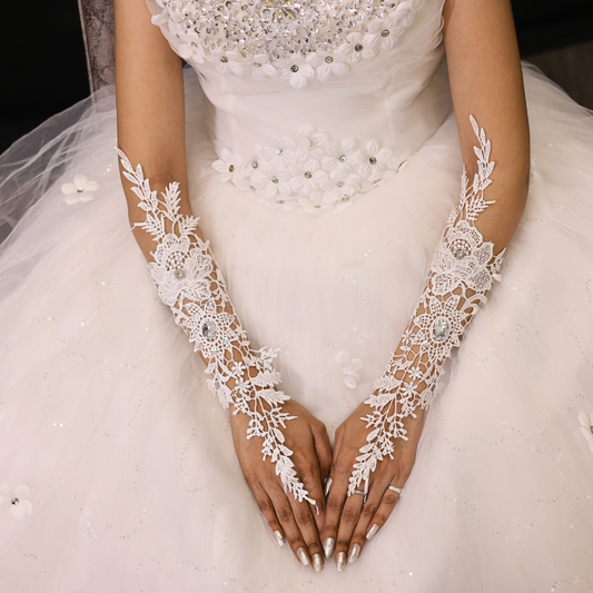 Modest hand gloves for church weddings in Shillong