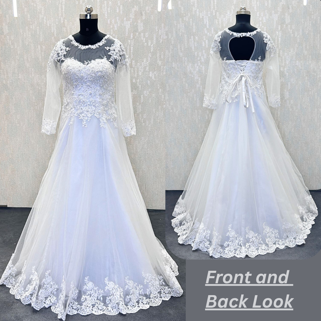 A-line wedding dress for religious ceremony in Nagaland

 