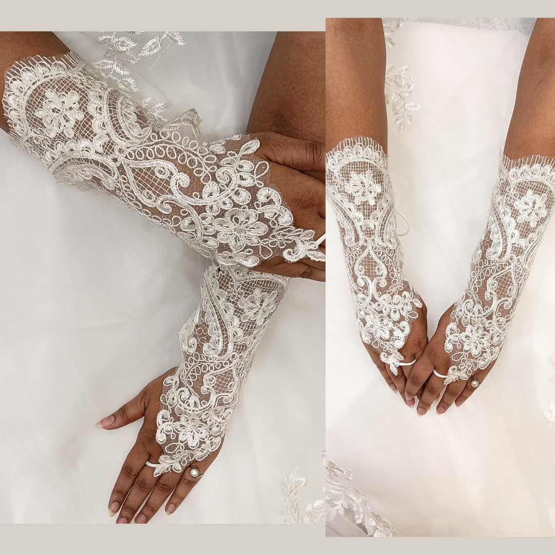 modest church gloves wedding in Nellor
