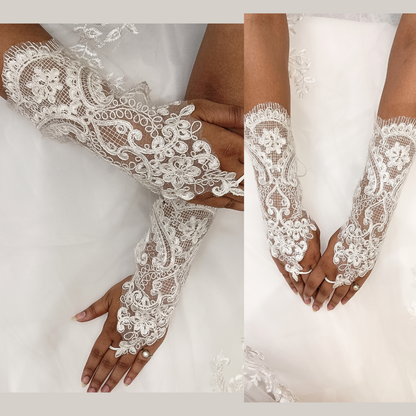 modest church gloves wedding in Nellor