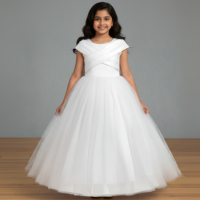 GownLink First Holy Communion Bow Dress for Girls