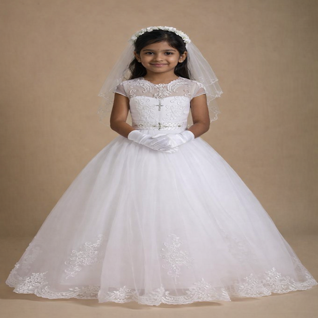 GownLink First Holy Communion Frock HLC-Belt