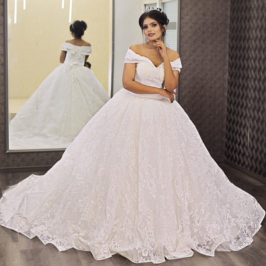 White church wedding gown in New Delhi