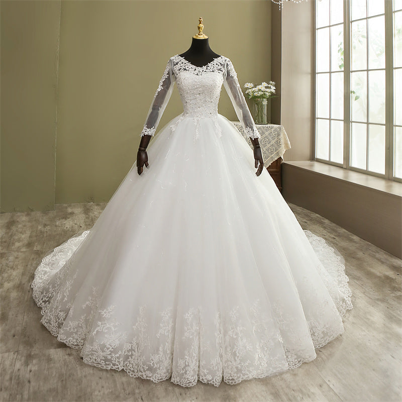 GownLink Christian and Catholic Bridal White Wedding Dress GLHSD189T
