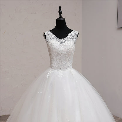 GownLink White Catholics Wedding Trail Gown GLGB004T