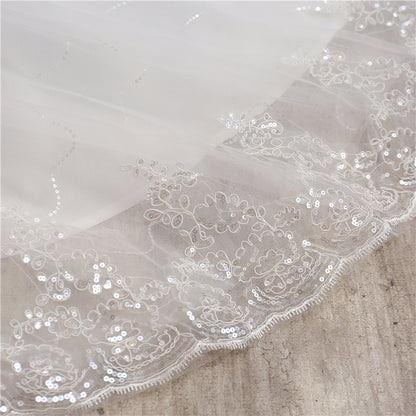 GownLink White Catholics Wedding Trail Gown GLGB004T