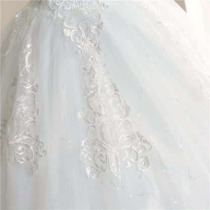 GownLink White Train Wedding Gown  GLVLQD09T