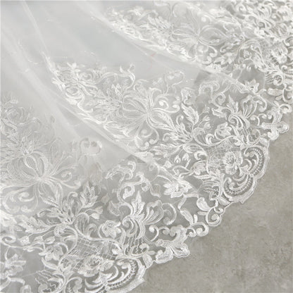 GownLink White Train Wedding Gown  GLVLQD09T