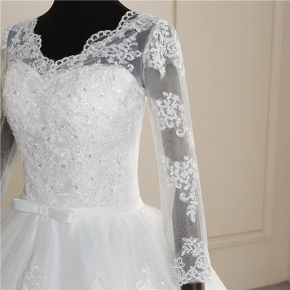 GownLink Elegant White Wedding Ball Gown for Christian & Catholic Brides Luxury Princess Bridal Dress for Church Wedding – GLHS14B