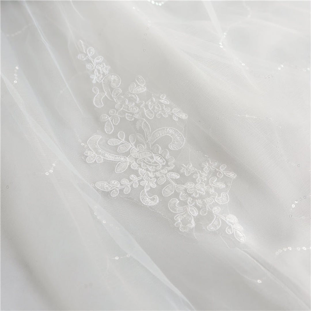 GownLink Elegant White Wedding Ball Gown for Christian & Catholic Brides Luxury Princess Bridal Dress for Church Wedding – GLHS14B