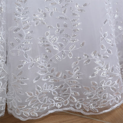 GownLink Stunning White Catholic Wedding Ball Gown with Beaded Lace GLGT179B
