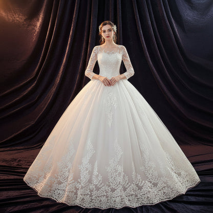 GownLink Premium White Christian Wedding Dress Catholic Bridal Gown for Church Ceremony- GLTD50B