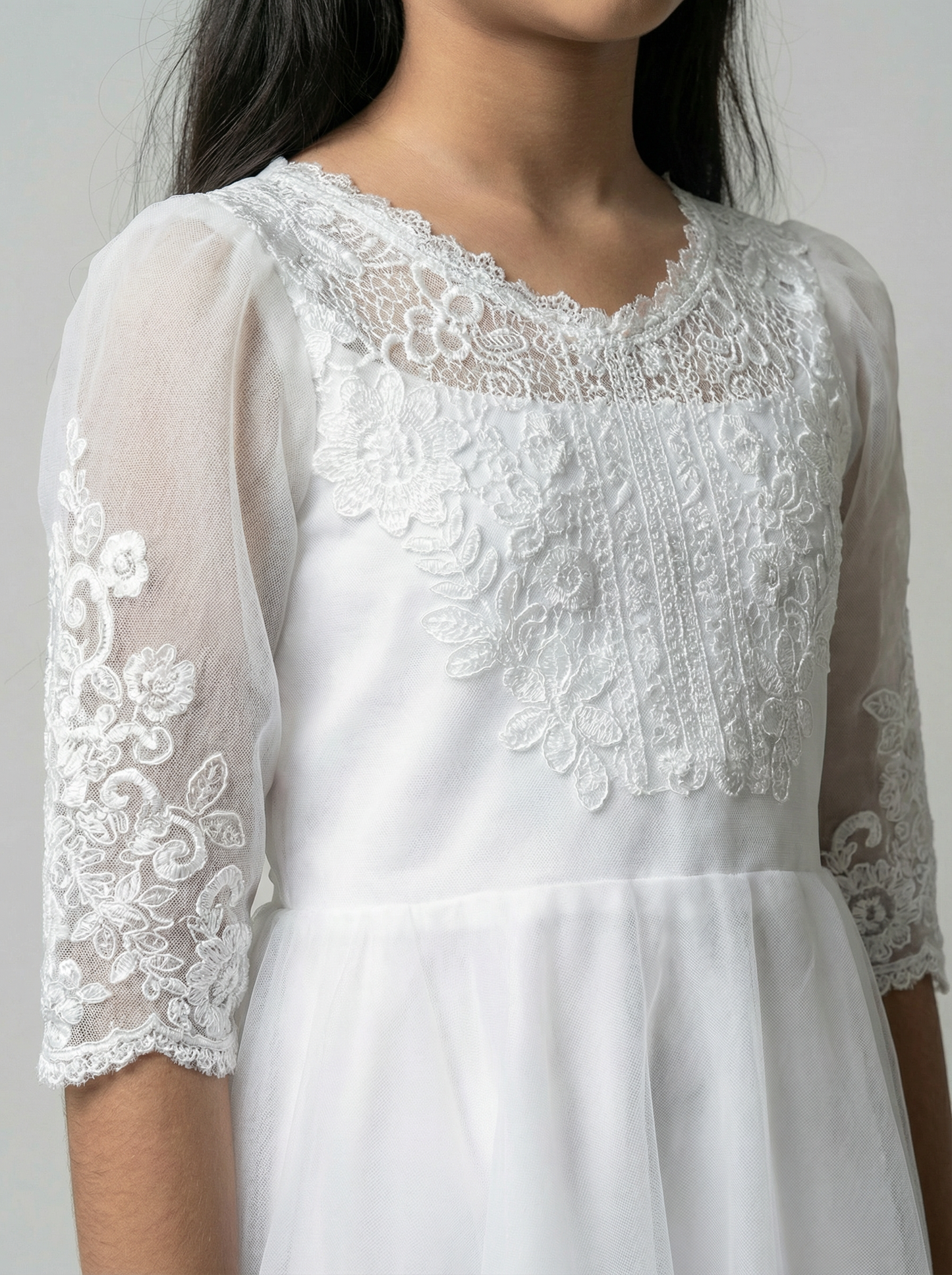 GownLink First Holy Communion White Dress GLHL-4