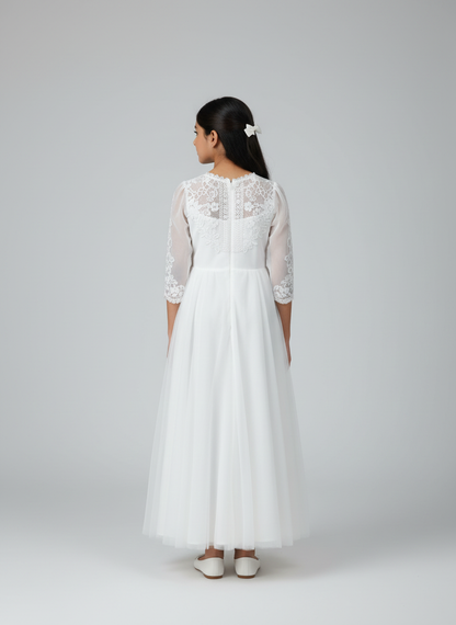 GownLink First Holy Communion White Dress GLHL-4