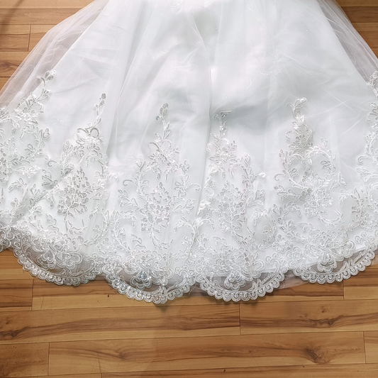 GLQTH -White Lace Border for Wedding Dresses