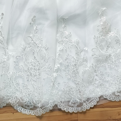 White Lace Border for Wedding Gown- GLQTH Lace