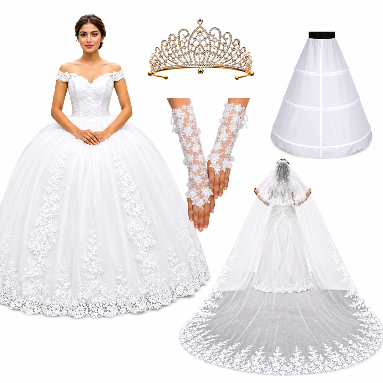 Front view of Heavenly Matrimony Comple — GownLink GF071