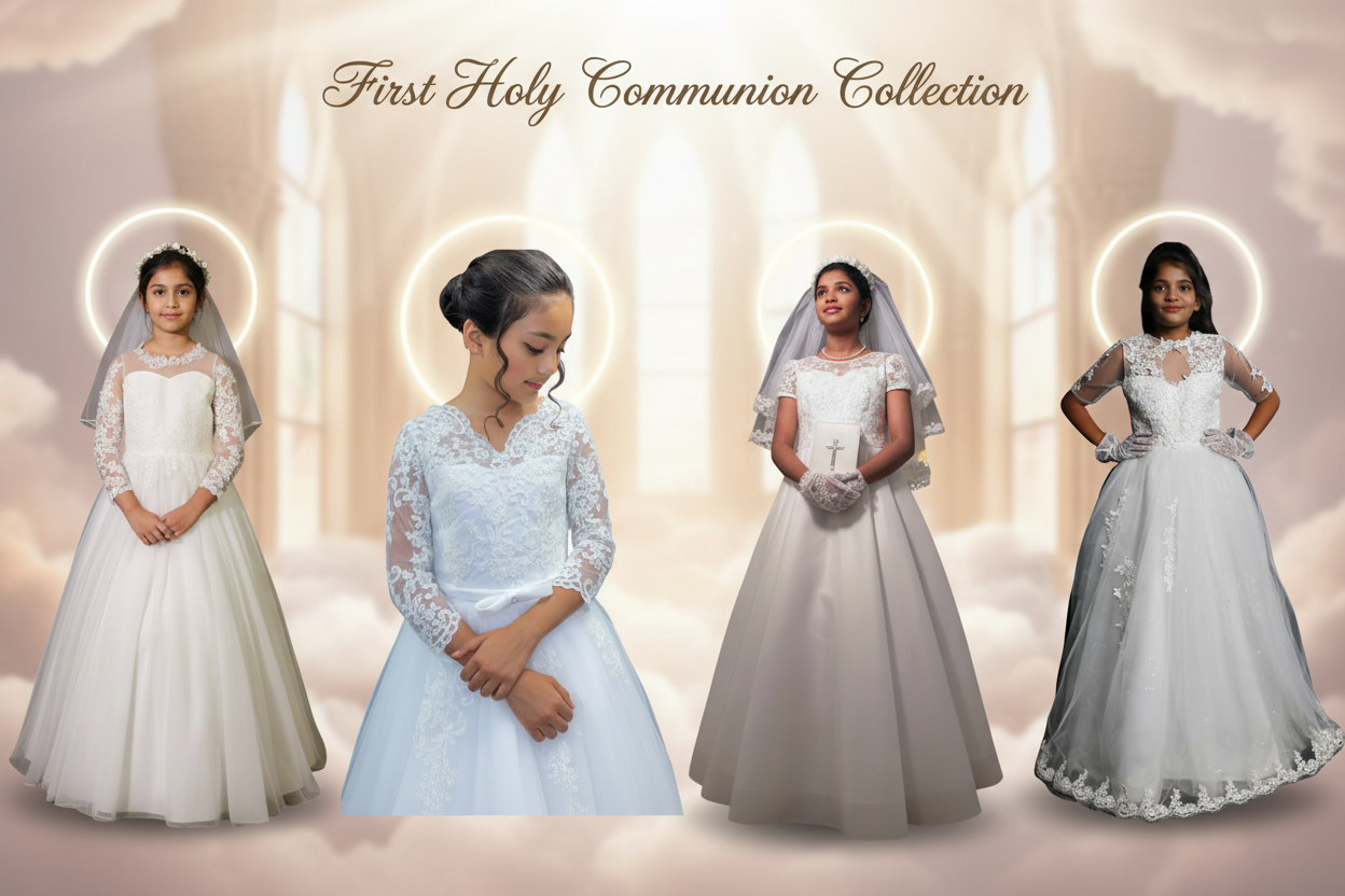 GownLink First HOLY Communion Dress Flower Girl Kids HLC8