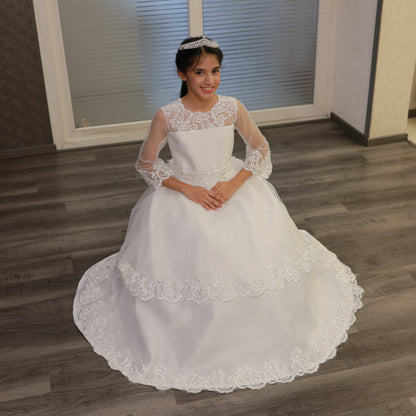 GownLink First Holy Communion Frock * 9 TO 14 Years HLC-Lotus