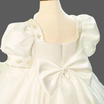 Christening gown girl, White Lace Baptism Bhandaria