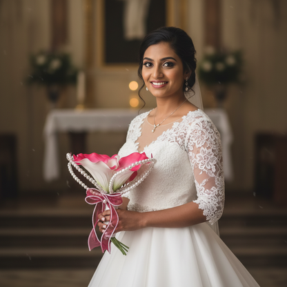 GownLink's Eternal Promise Roses Christian Wedding Bouquet B-135