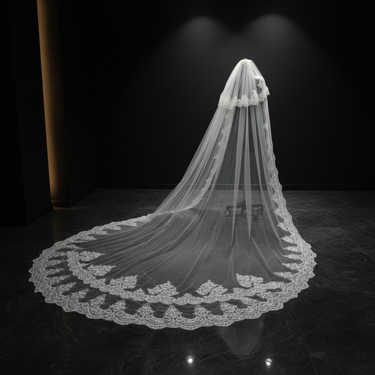 GownLink Long Bridal Veil Cathedral Christian & Catholic Wedding GLVHL53