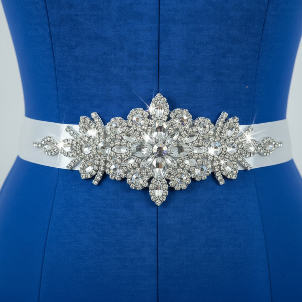 Gowlink,s Wedding Dress Bridal Belt with Crystals Lightweight and easy to wear