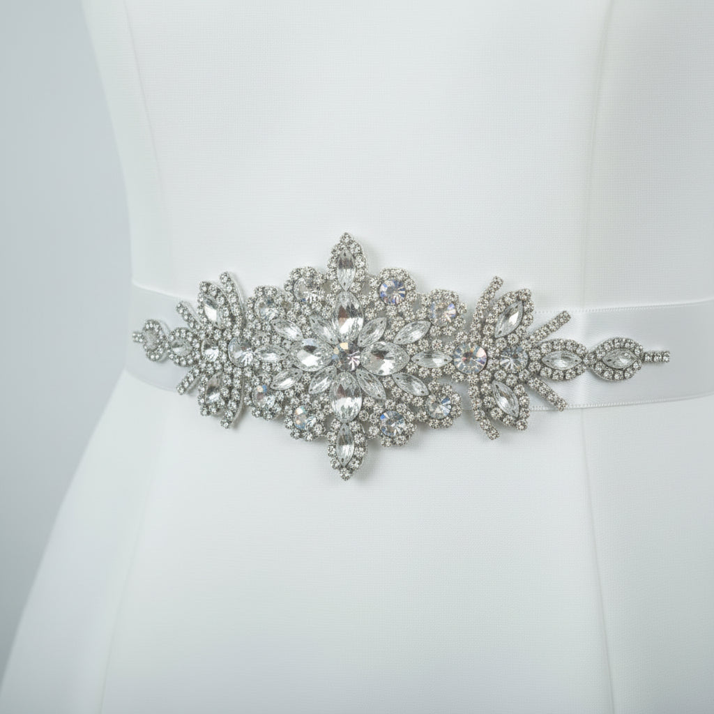 Gowlink,s Wedding Dress Bridal Belt with Crystals Lightweight and easy to wear