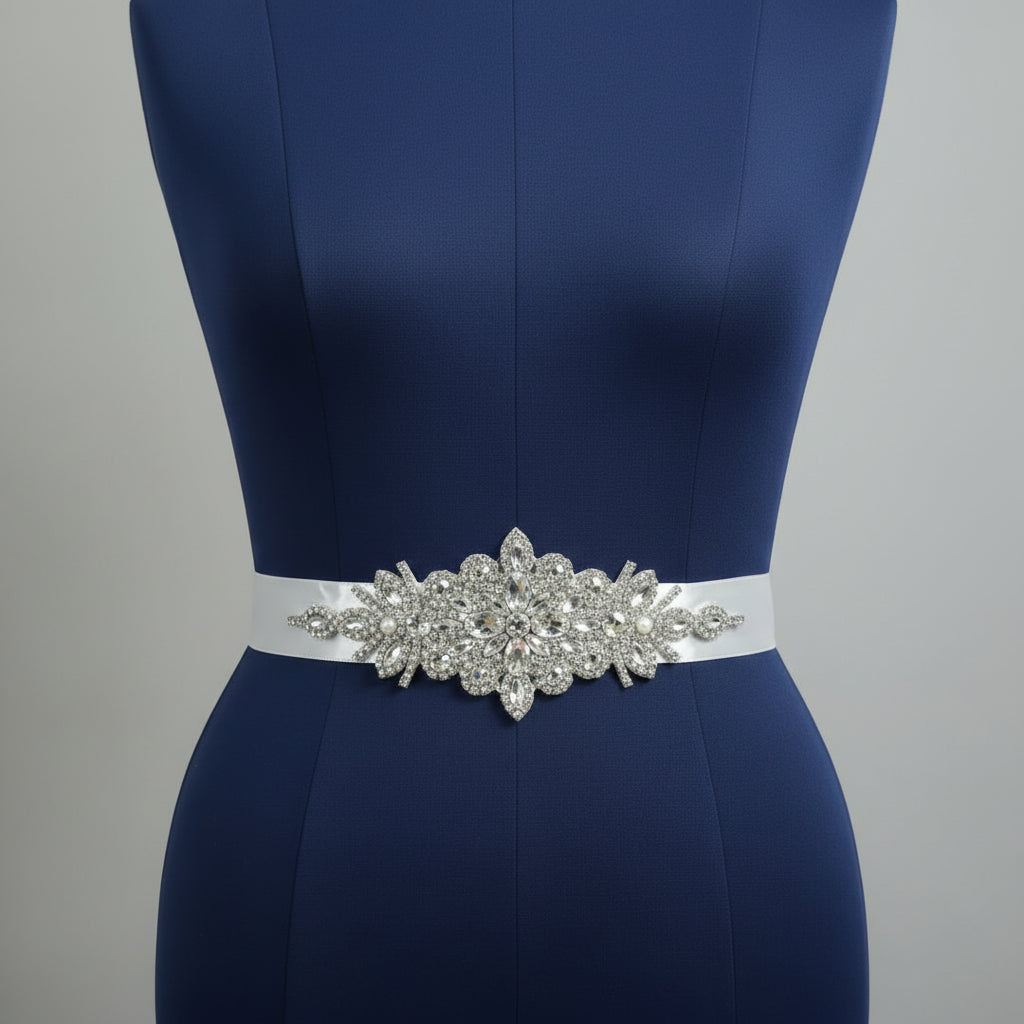Gowlink,s Wedding Dress Bridal Belt with Crystals Lightweight and easy to wear