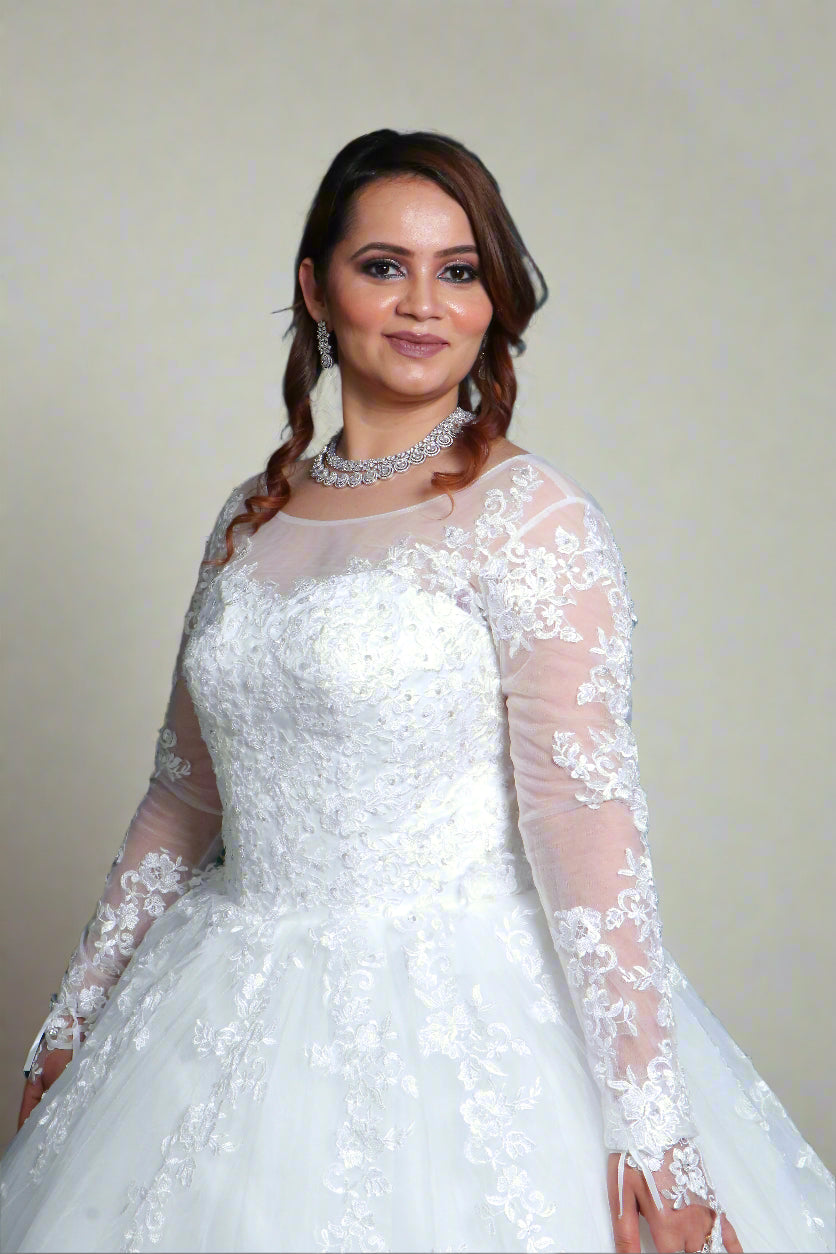 GownLink Bridal Train Gown for Christian and Catholic Weddings GLGT028