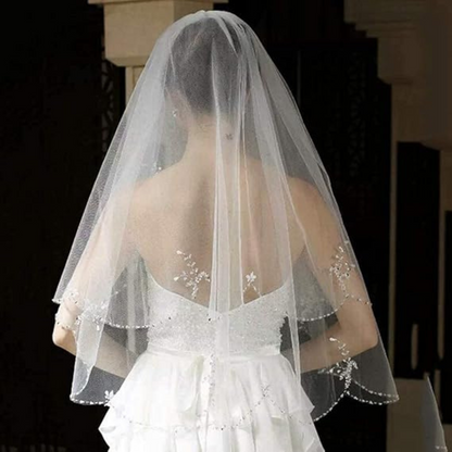GownLink  Bridal 1.5mtr Veil with Comb GLGV009