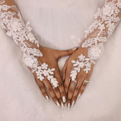 White holy wedding gloves for religious ceremony in Jhansi