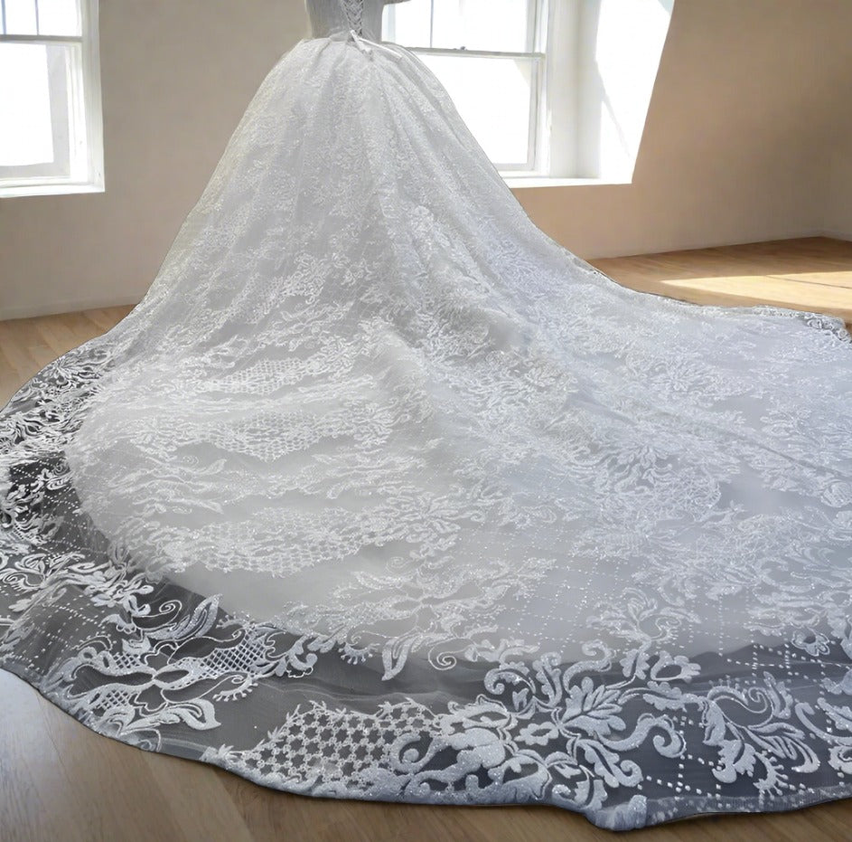 Modest white wedding gown Kozhikode