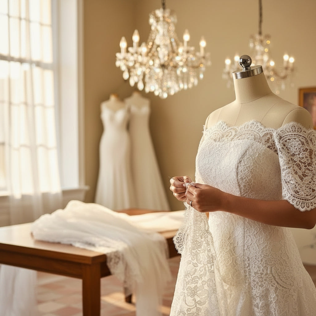 GownLink Mermaid Wedding Gown with Sleeves Christian & Catholic A- Line Bridal Dress for Church Ceremony GL8646T