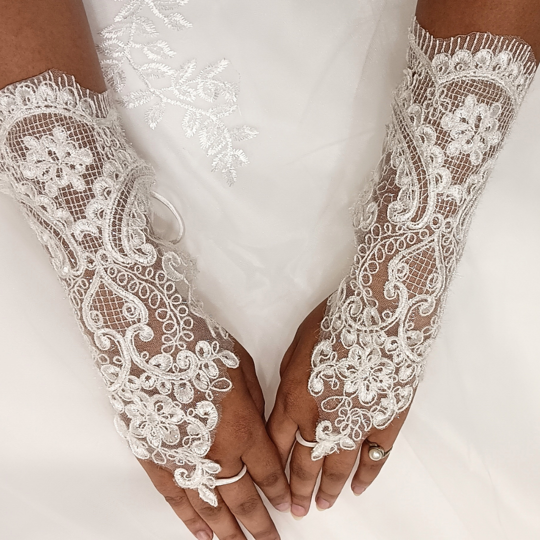 White church wedding gloves in Goa