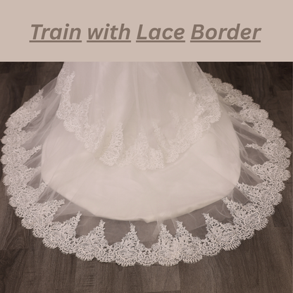White Christian mermaid wedding gown in  Karnatak
