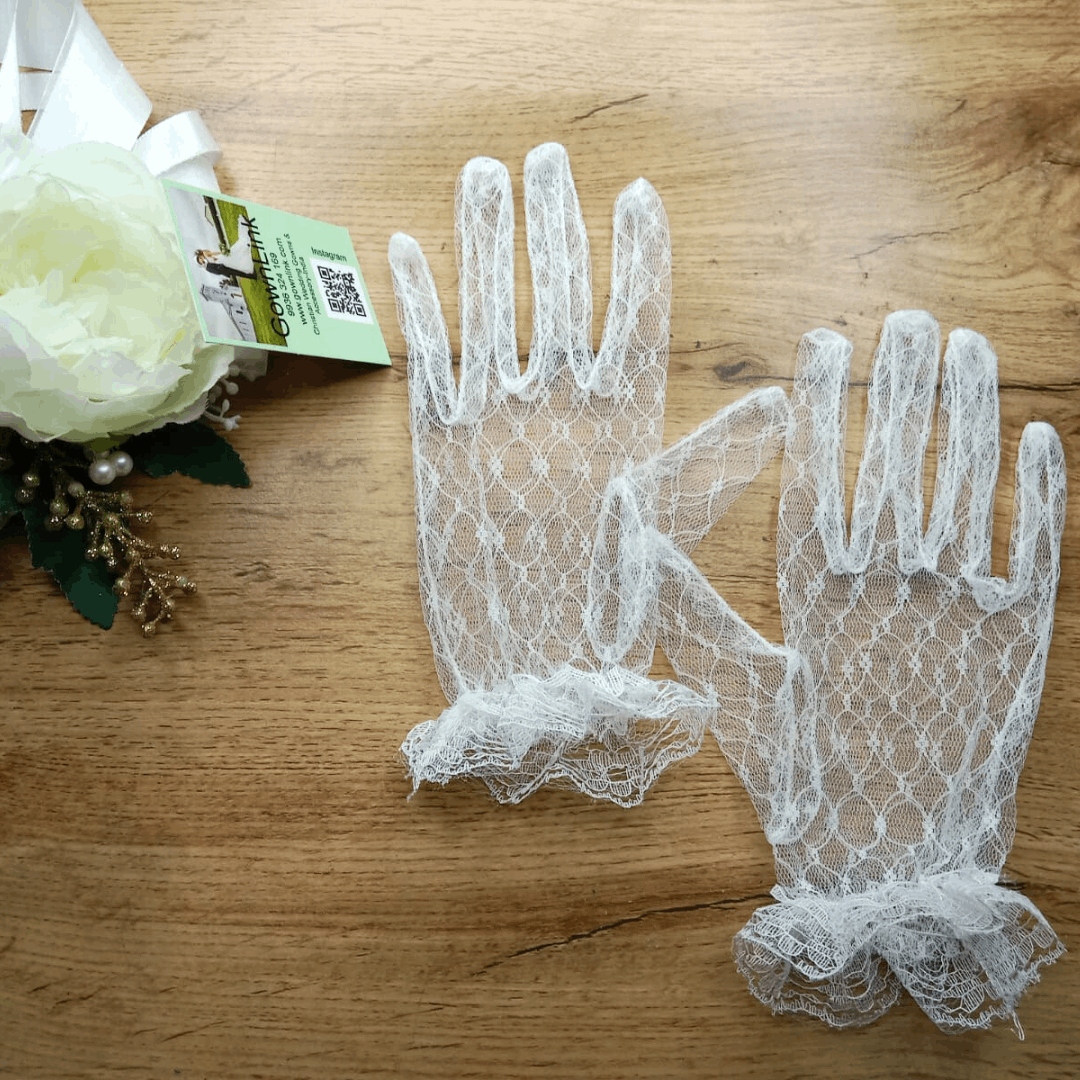 women's elegant bridal glamour short lace Glove  Noida India