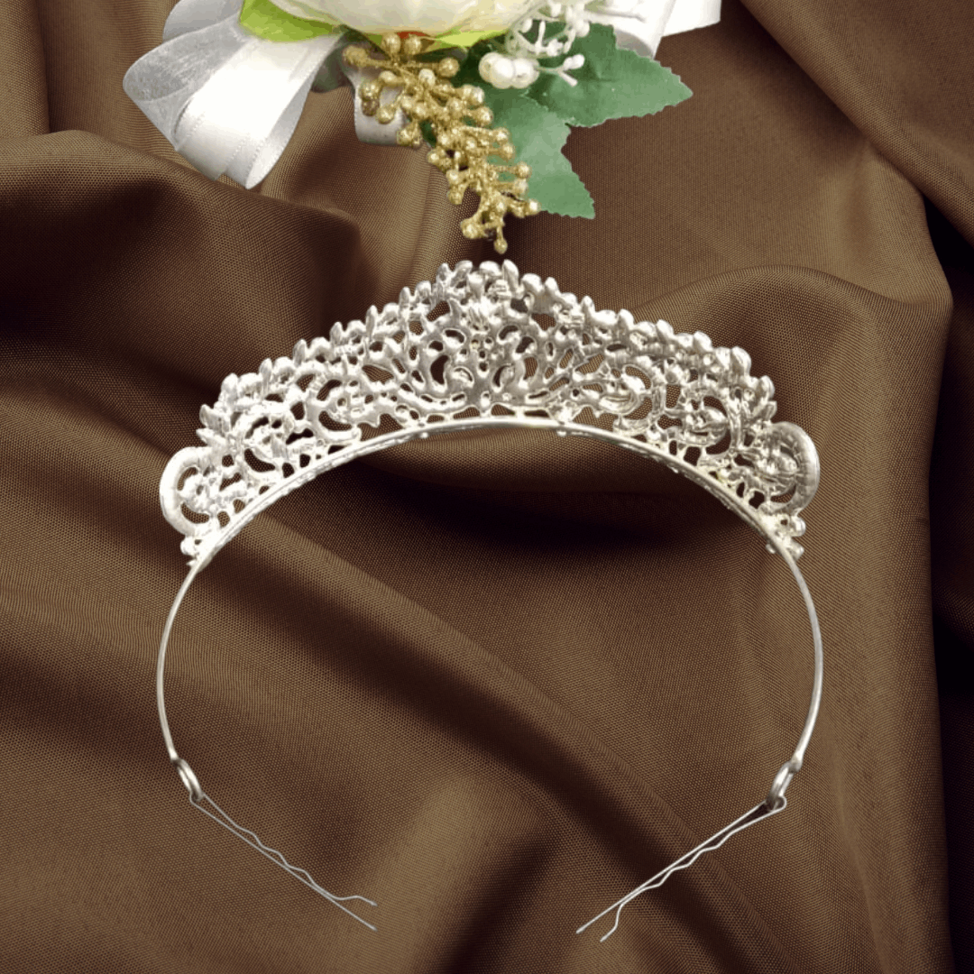 Effortlessly Beautiful GownLink's  Luxurious Bridal Crown Hair Accessories For Christian & Catholic Wedding C7