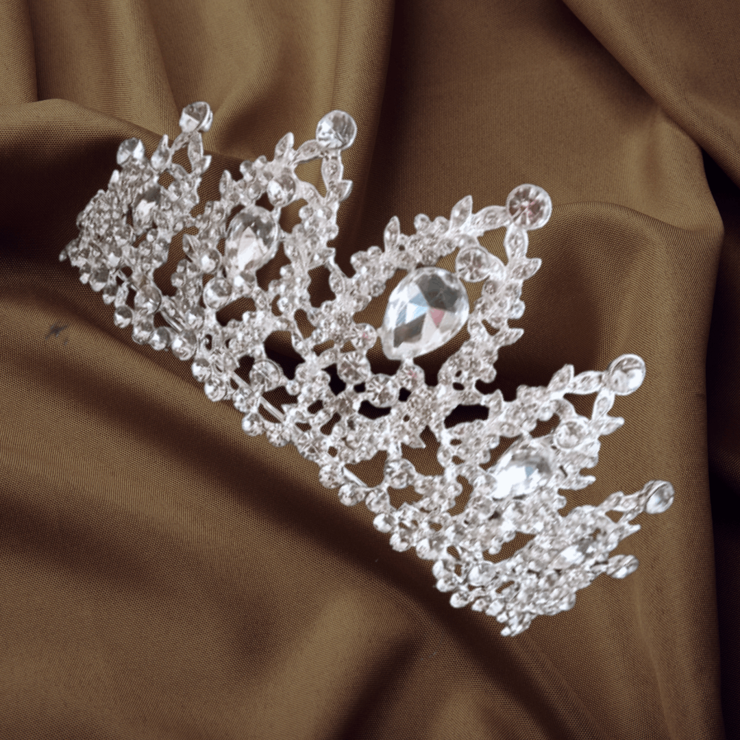 Enchantingly Royal GownLink's Lustrous Bridal Crown with Stones of Faith for Christian & Catholic Wedding C30