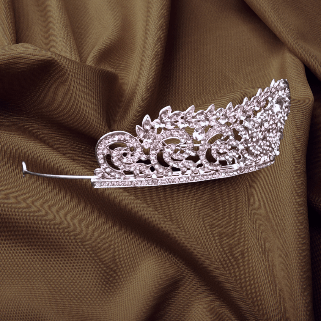 Effortlessly Beautiful GownLink's  Luxurious Bridal Crown Hair Accessories For Christian & Catholic Wedding C7